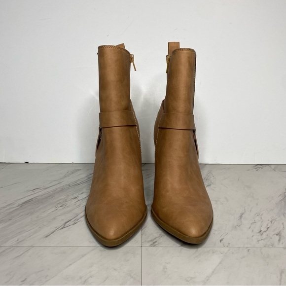 DV by Dolce Vita Nilano Light Brown Harness Heeled Bootie 9 1/2 - Picture 2 of 14